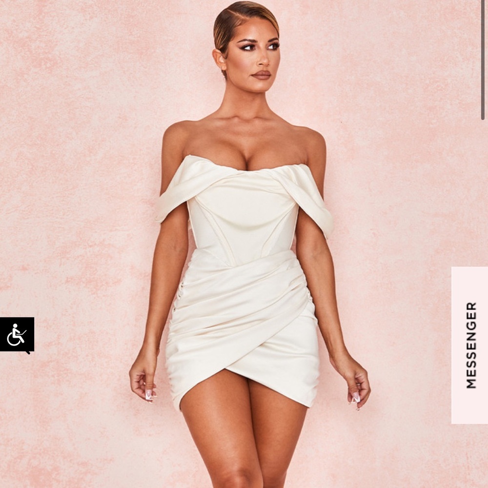 Ivory Satin Corset Dress